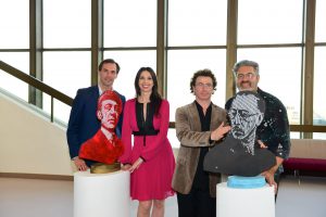 ballet stars Lorena Baricalla, Jozef Varga, Toni Candeloro with artist Marcos Marin -